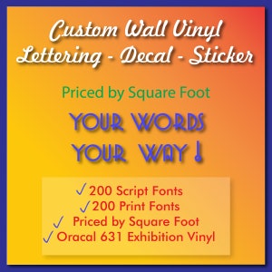 Custom Wall Vinyl Lettering Decal Sticker // Wall Decal // Decorative