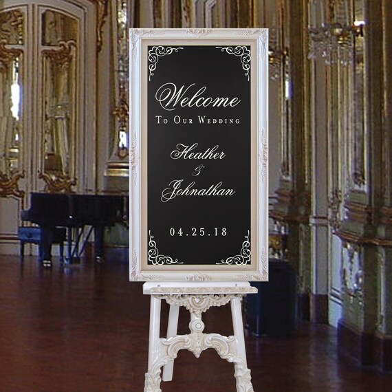 Welcome To Our Wedding Decal or Stencil, DIY Signage