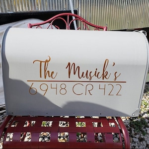 Personalized Mailbox Decal: Family Name & Address image 1