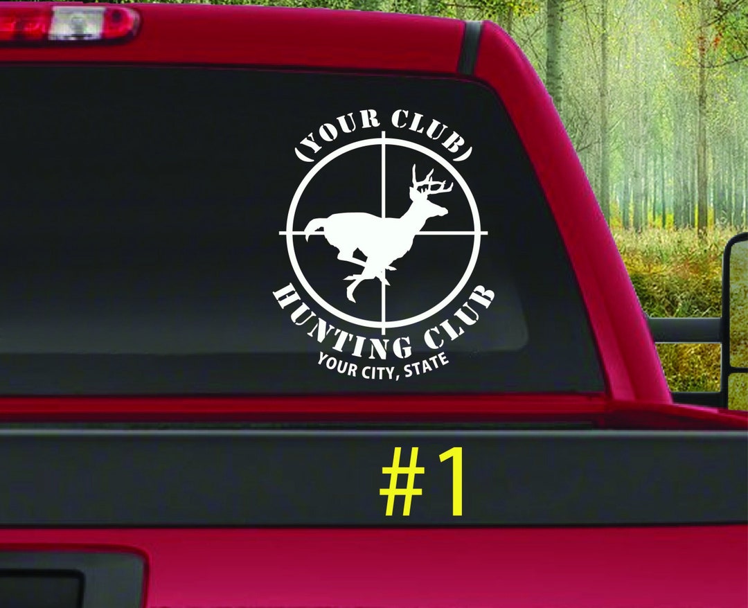 Hunting Club Personalized Decal or Single-use Stencil // Commercial ...