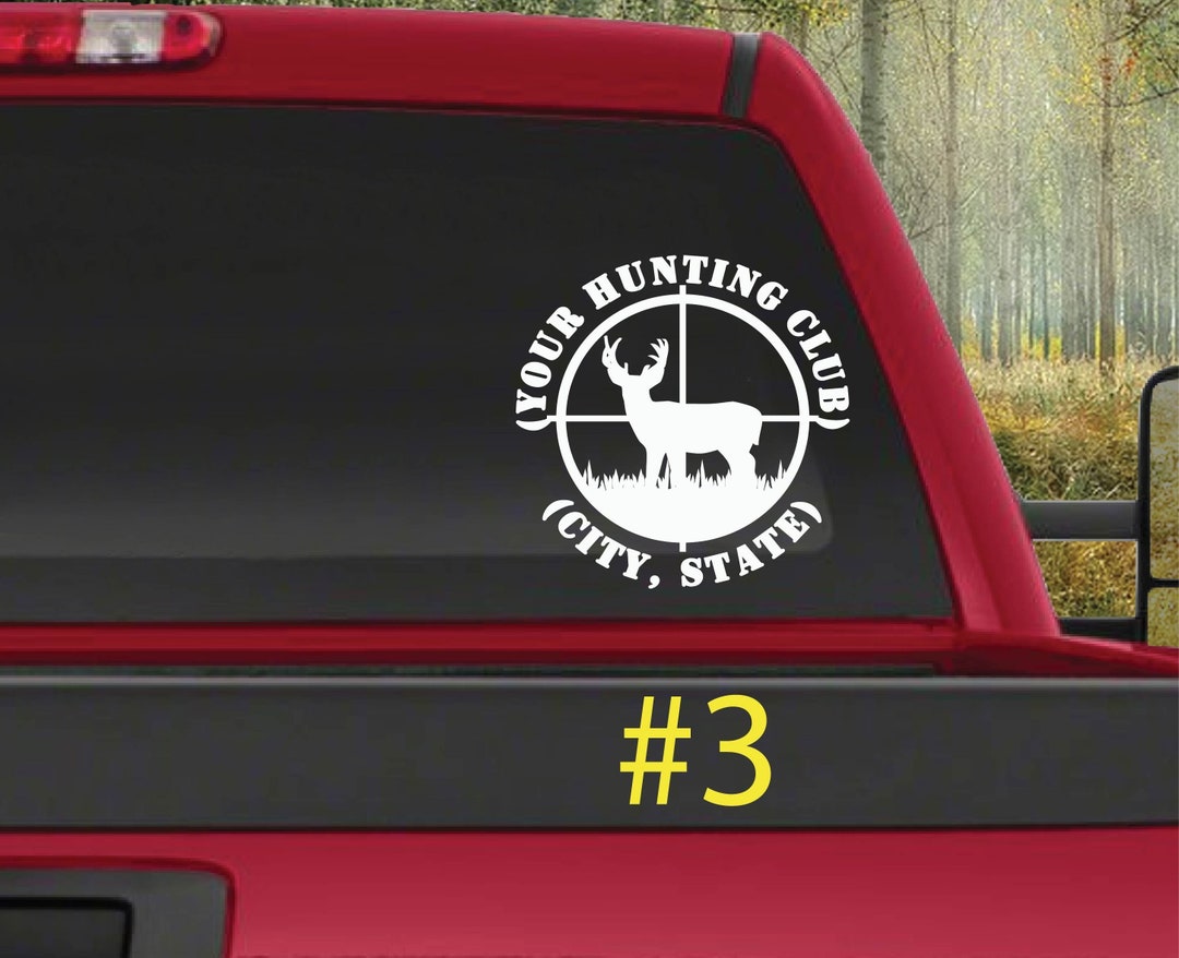 Hunting Club Personalized Decal or Single-use Stencil // Commercial ...
