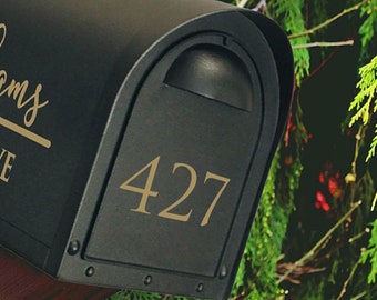 Mailbox Number Decal or Stencil: Premium Vinyl, Modern Address