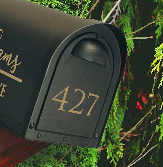 Mailbox Number Decal or Stencil: Premium Vinyl, Modern Address
