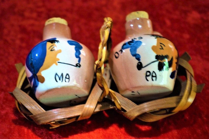 Vintage Porcelain Salt /& Pepper Shakers Table Caddie Collectible Rare Find Home Decor Gift For Her Kitchen Dining Same Day Free Shipping