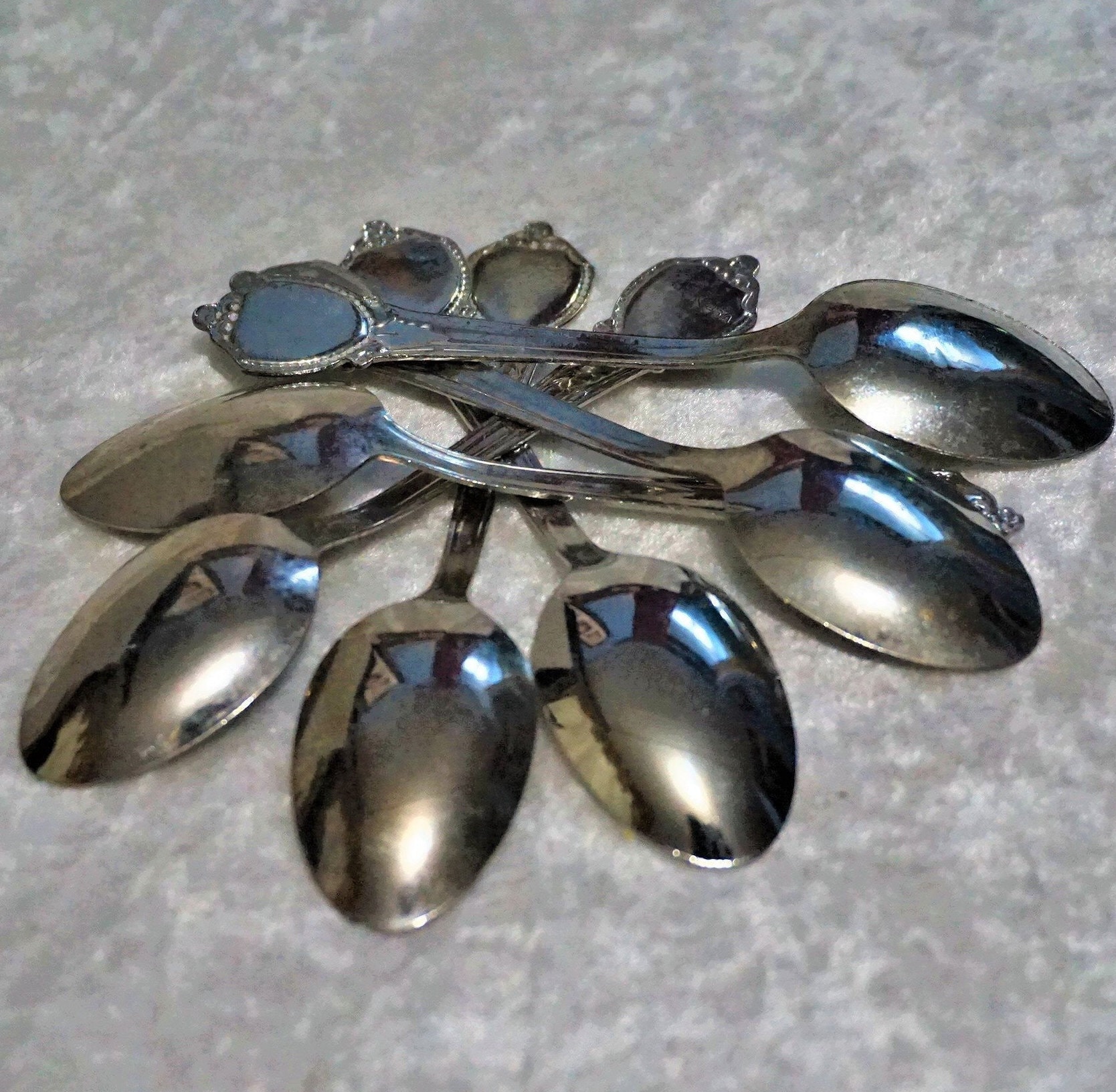 Vintage Set Of 6 Collector Spoons Rare Find Home Decor Etsy