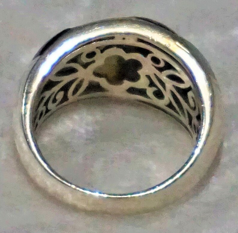 925 Sterling Silver Unisex Unique Multi Stone Ring Vintage Rare Find Collectible Quality Hallmarked Fine Jewelry Gift For Her Free Shipping