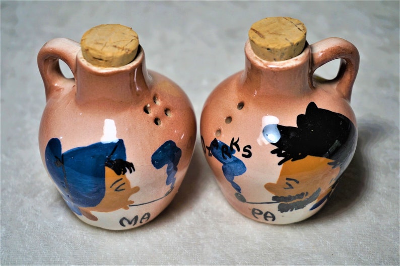 Vintage Porcelain Salt /& Pepper Shakers Table Caddie Collectible Rare Find Home Decor Gift For Her Kitchen Dining Same Day Free Shipping