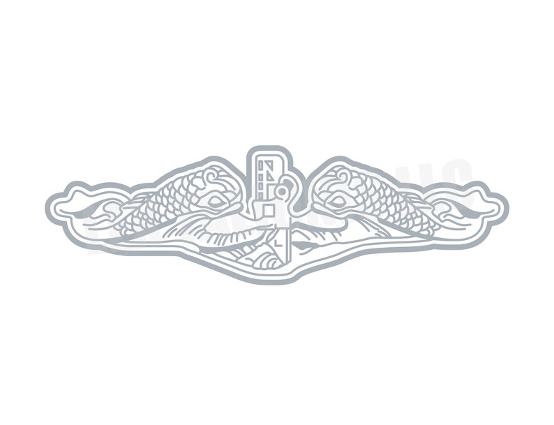 U.S. Submarine Service Dolphins Vinyl Cut Decal Silent Etsy
