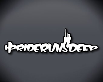 Submarine Pride Runs Deep Vinyl Cut Decal, US Sub Service Veteran, United States Submarine