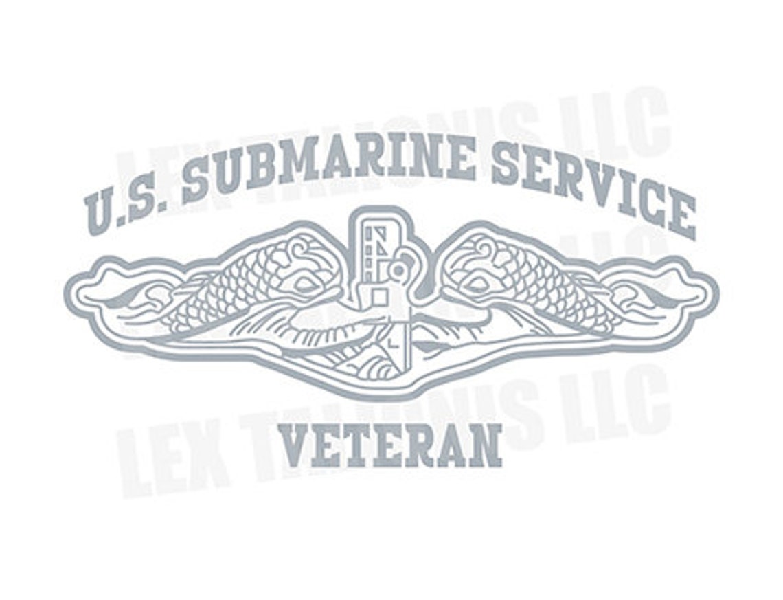 U.S. Submarine Service Veteran Vinyl Cut Decal Silent Etsy