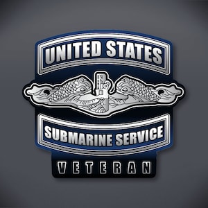 United States Submarine Service Dolphins Decal, Silent Service, US Submarine Service Veteran, Submarine Dolphins