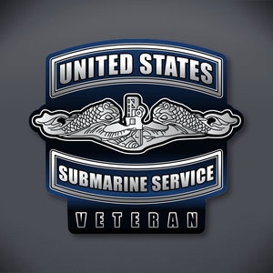 United States Submarine Service Dolphins Magnet, Silent Service, US Submarine Service Veteran, Submariner Dolphins