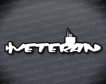 Veteran Vinyl Cut Decal, US Sub Service Veteran, United States Submarine Dolphins