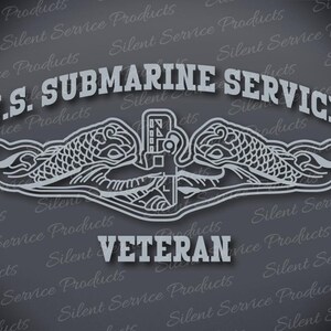 United States Submarine Service Dolphins Decal, Silent Service, US Submarine Service Veteran, Submarine Dolphins
