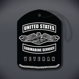 United States Submarine Service Veteran Air Freshener, Silent Service, Submariner Dolphins