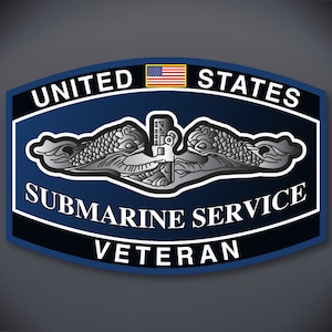 United States Submarine Service Dolphins Magnet, Silent Service, US Submarine Service Veteran, Submarine Dolphins