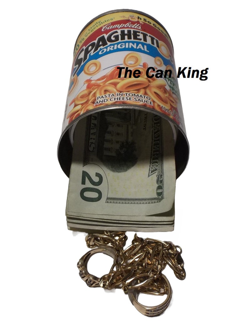 Spaghetti O's Can Safe Stash Diversion Hide Cash Jewelry Etsy