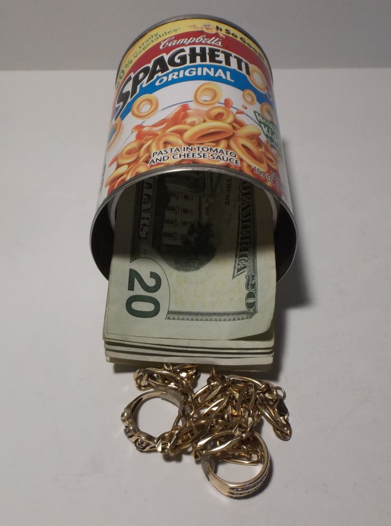 Spaghetti O's Can Safe Stash Diversion Hide Cash Jewelry Etsy