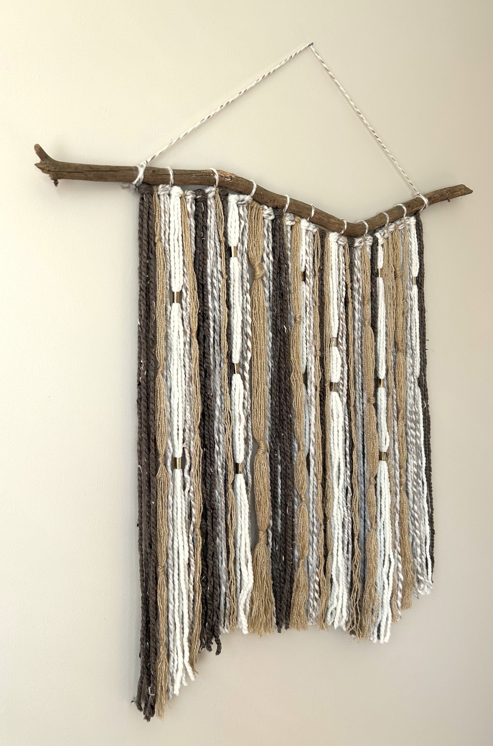 Boho Modern Macrame Wallhanging Contemporary Fiber Art Neutral Wall ...