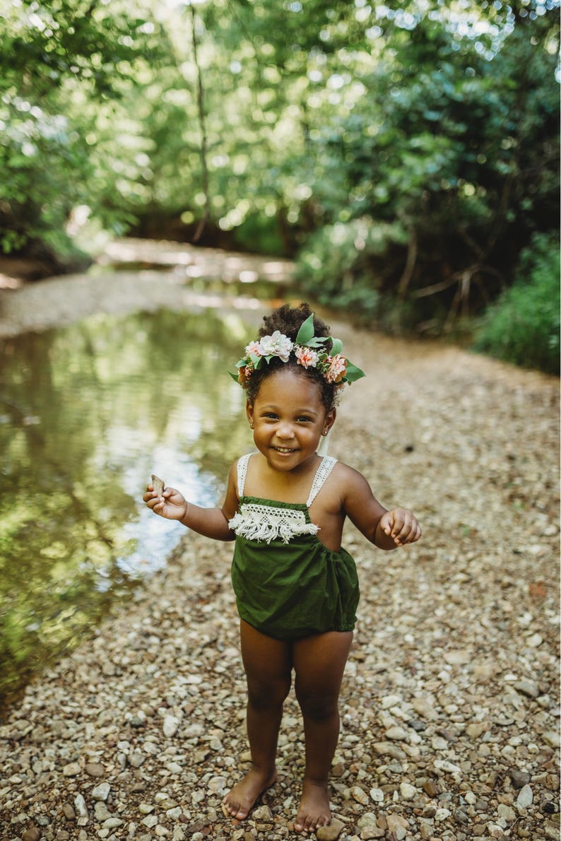 boho baby girl romper