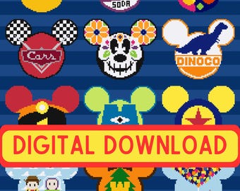 Cross Stitch Patterns - Mouse Ears Movie Edition