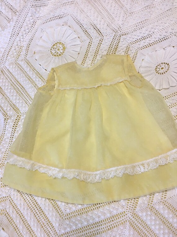 Yellow Vintage baby dress Christening dress flowe… Gem