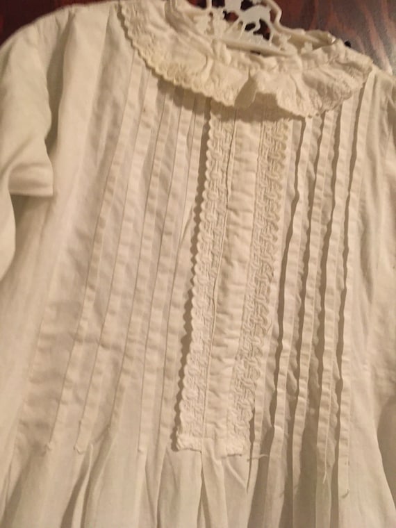 1900 Baptism dress- VIntage dress - baby romper- v