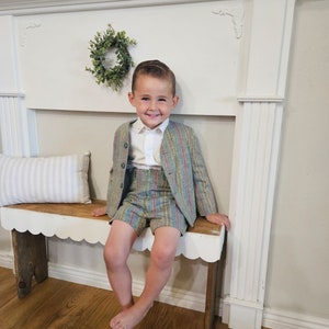 Boys suit boys outfit boys shorts overall shirts image 6