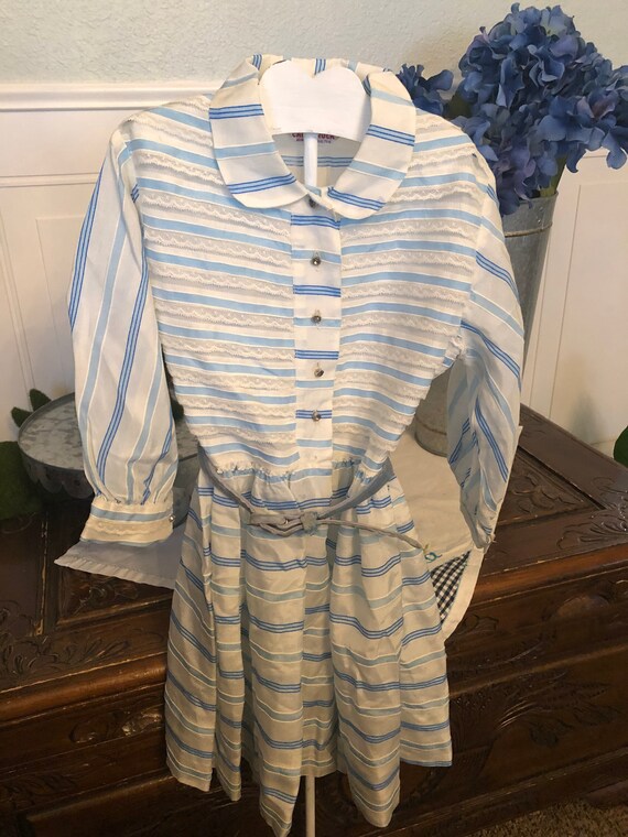3T striped dress - Christening dress - flower gir… - image 3