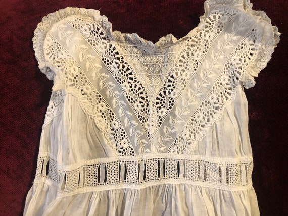 French lace- Baby blessing -christening dress - v… - image 6