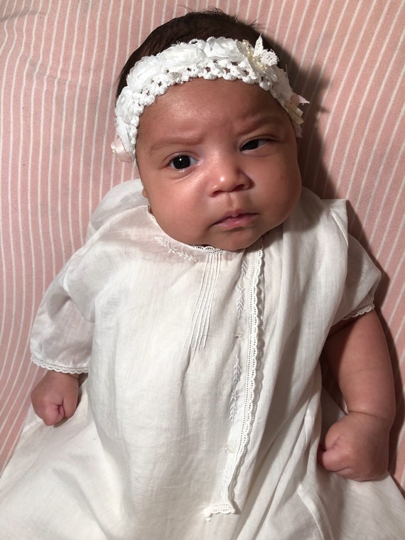 Hand crocheted - blessing dress - newborn  portra… - image 2