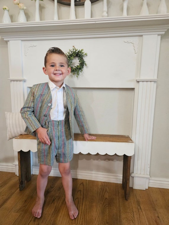 Boys suit- boys outfit -boys shorts- overall shirt
