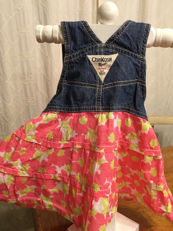 Denim overallbaby shower- vintage dress - baby po… - image 4