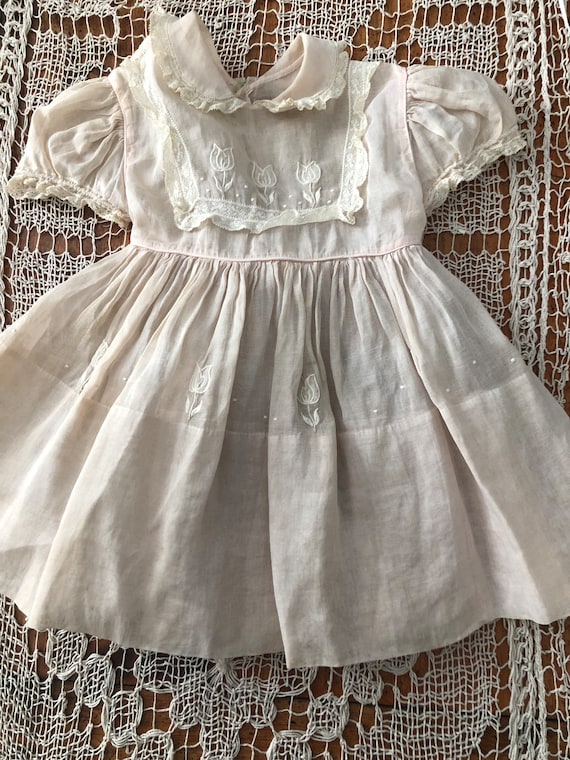 Girls dress- vintage dress- baby dress- baby vint… - image 1