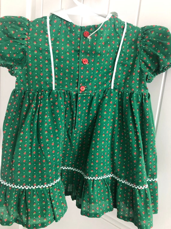 Girls vintage dress- green apple dress- girls app… - image 5