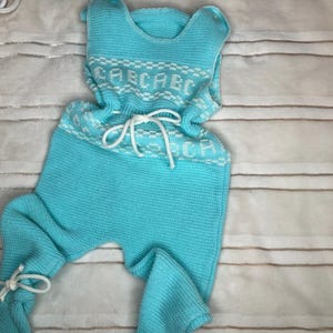 Knit  footsies-  jumper-  knit sleepers-  knit romper-?- onesie jumper - boys outfits- sweater jumpsuit - boys vintage