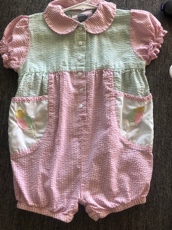 Vintage romper- baby romper  - girls rompers