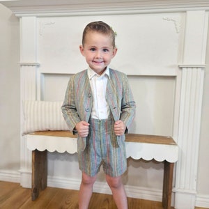 Boys suit boys outfit boys shorts overall shirts image 4