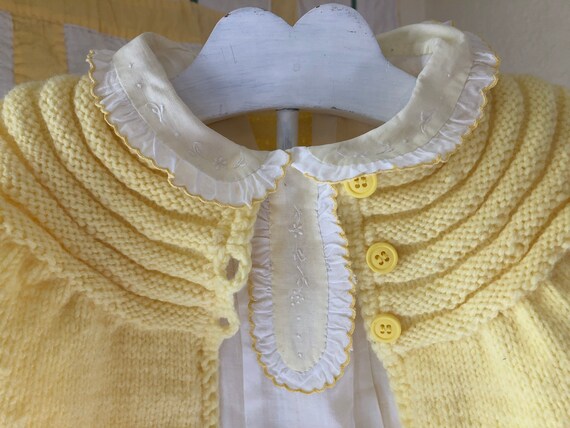 Vintage dress- vintage overalls - baby clothesvint