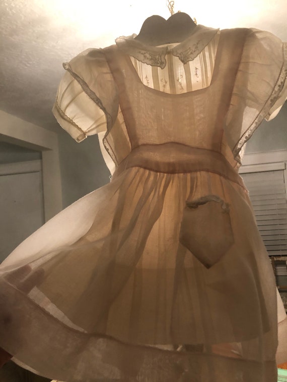 Vintage pinafore -baby dress - Christening dress … - image 3
