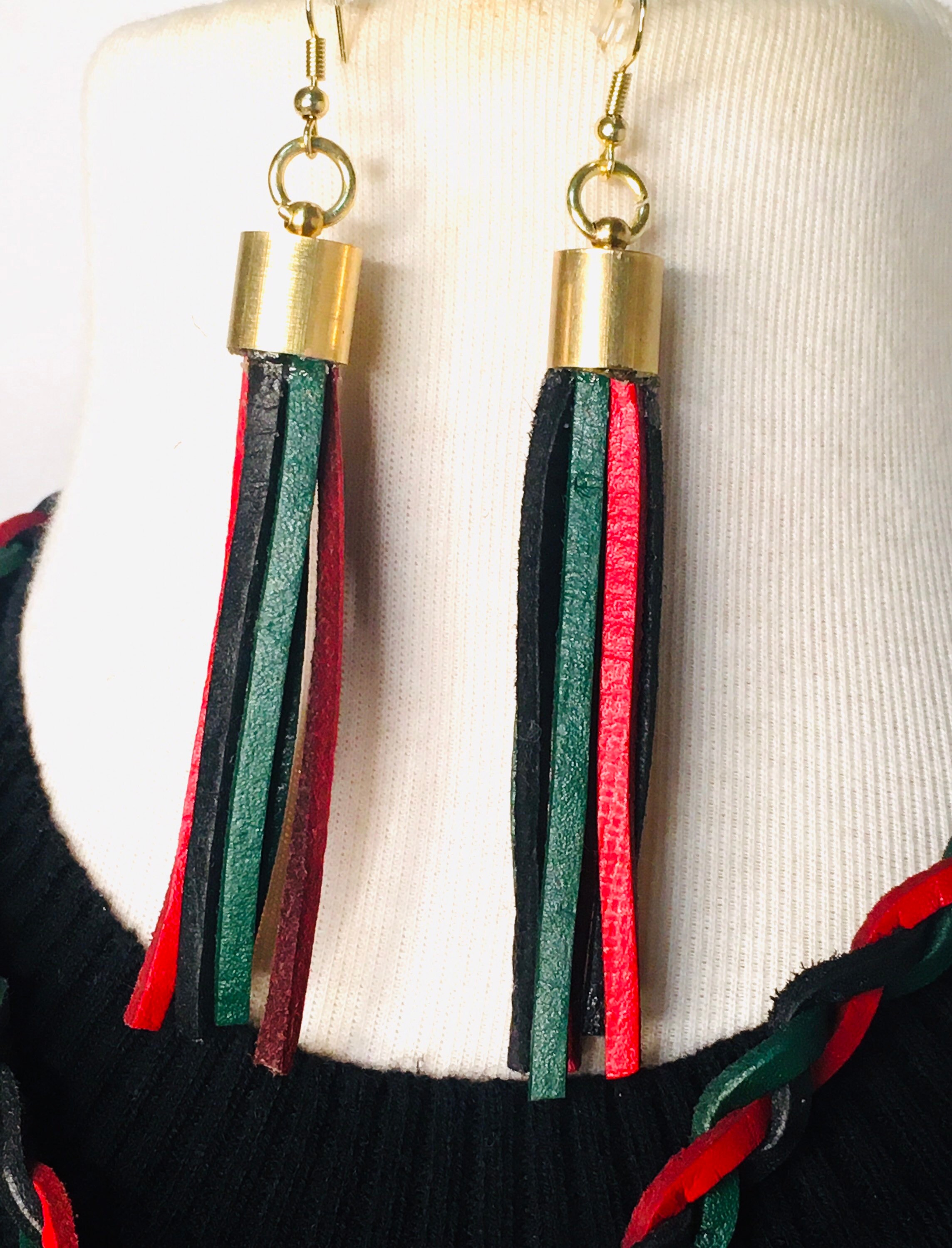 Jewelry Set Leather Jewelry Set Matching Jewelry Set Etsy