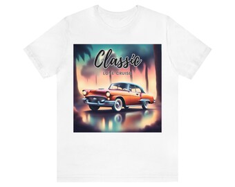 Valentines Shirt - Classic Car Love Cruise Tee, Romantic Retro Vehicle Graphic, Perfect Gift for Car Enthusiasts