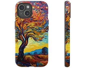 Vibrant Tree Design Phone Case - Durable & Colorful Protection for Smartphones, Perfect Gift for Nature Lovers