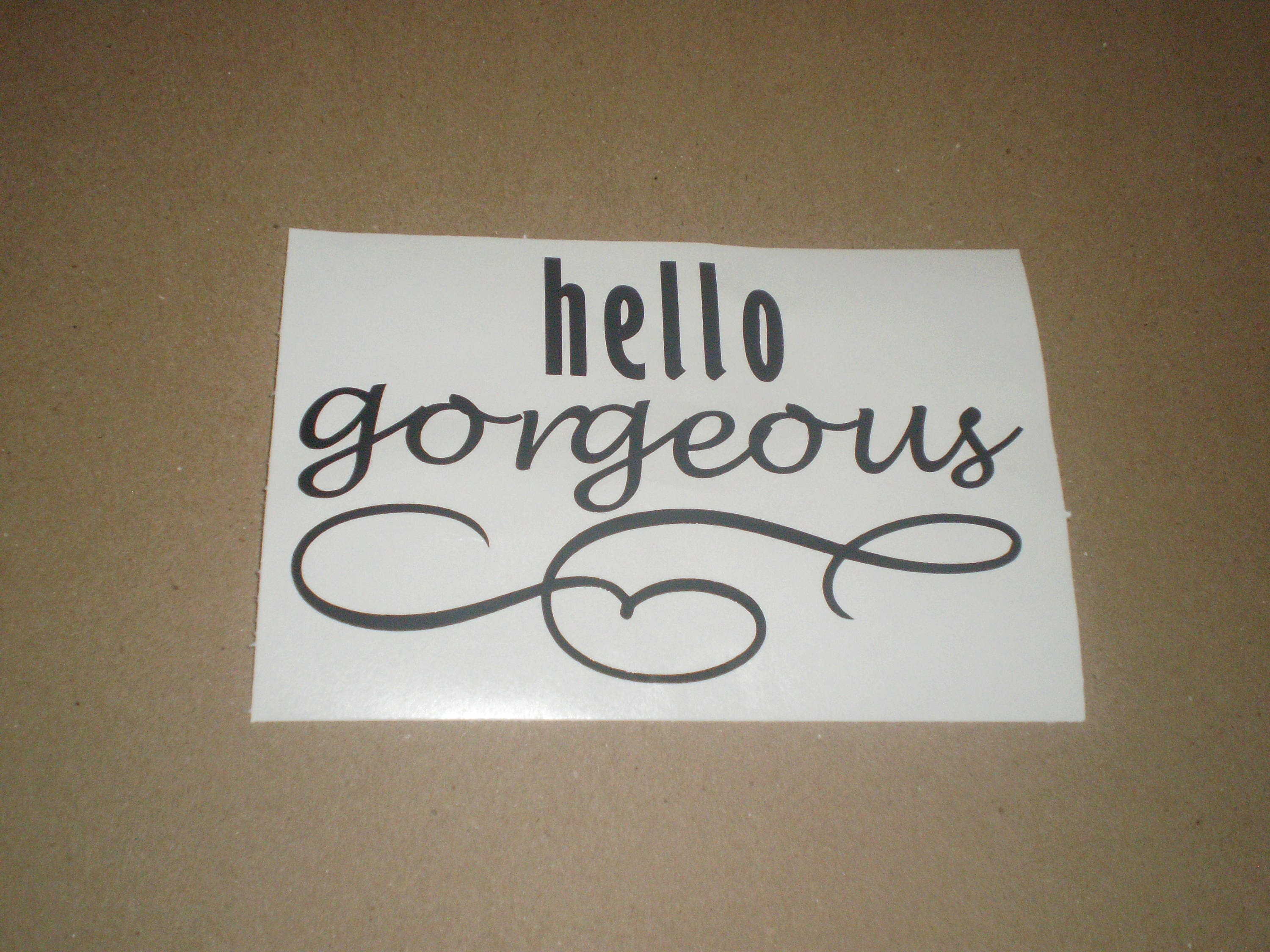 Hello vinyl mirror decal/ quote sticker for Etsy