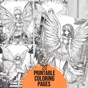 20 Anime Feen Malvorlagen Sofort Download Erwachsene Coloring Pages