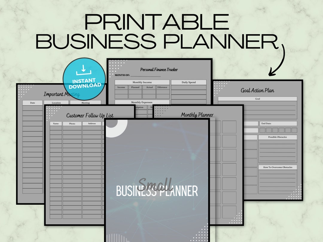 Small Business Printable Planner Home Business Organizer Business ...