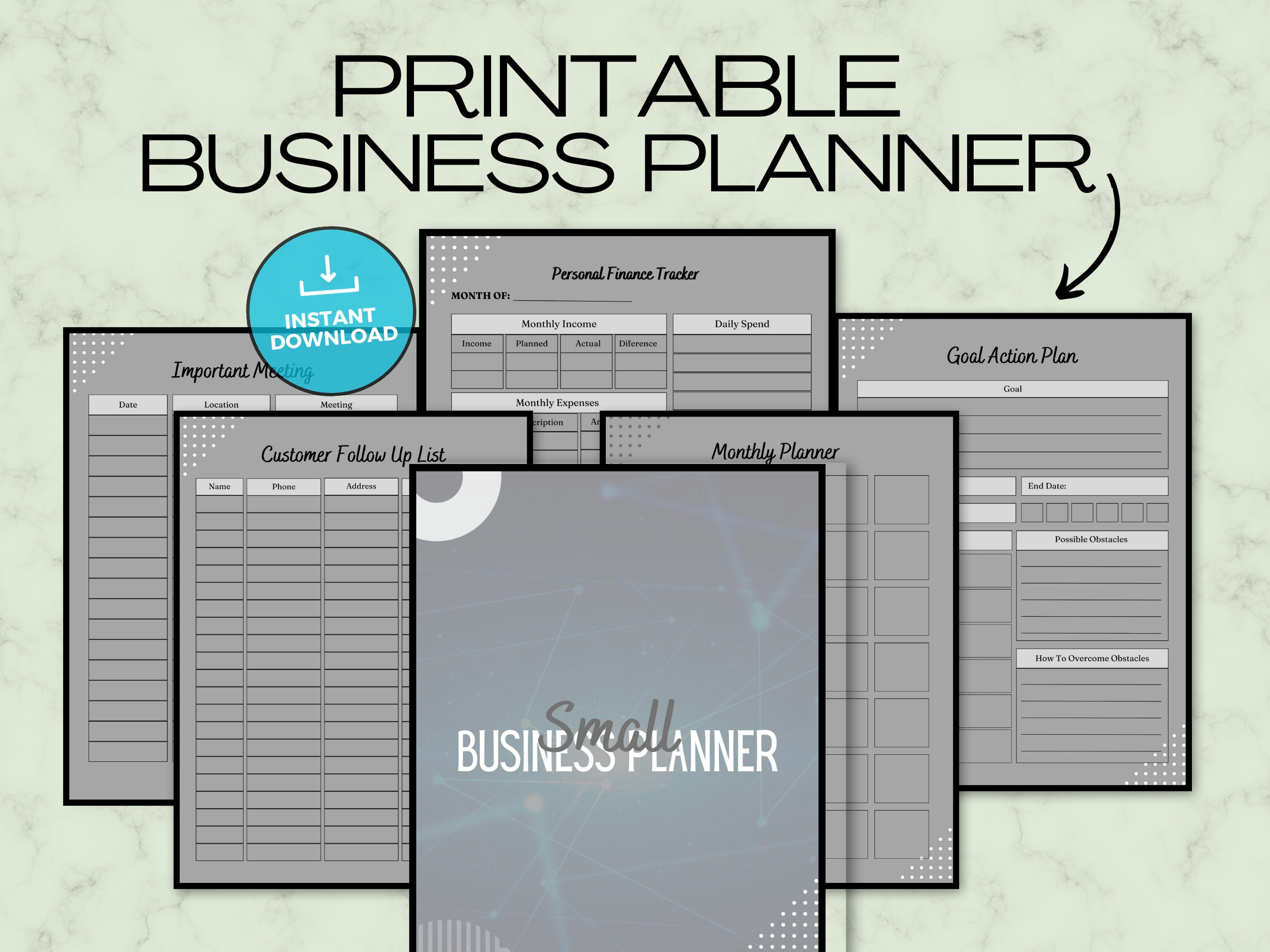 Small Business Printable Planner Home Business Organizer Business ...