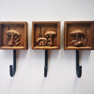 Wooden Mushroom Wall Hooks - For Light Sleepers