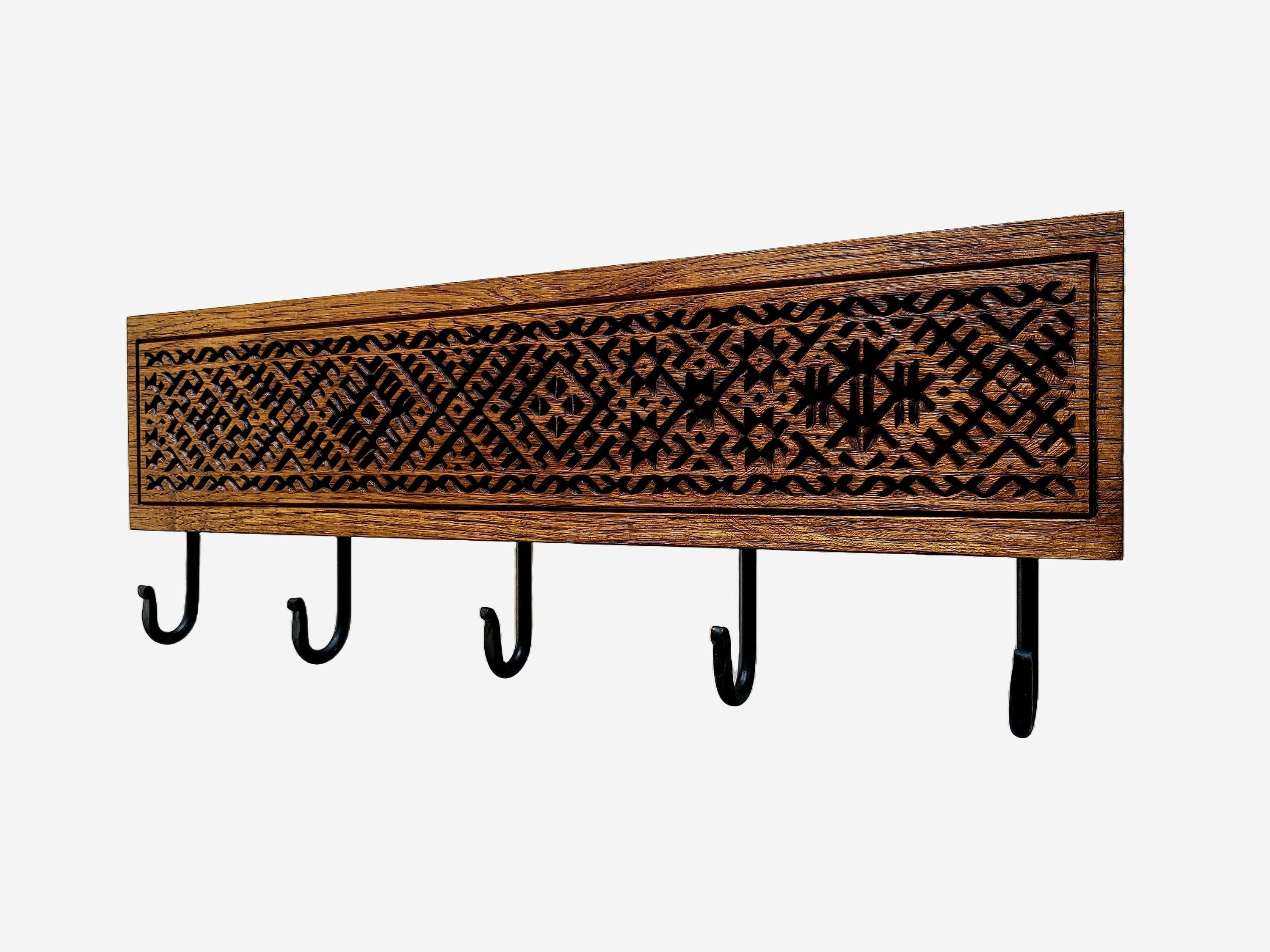 World Market Hidden Hook Coat Rack Wood Slat Coat Rack