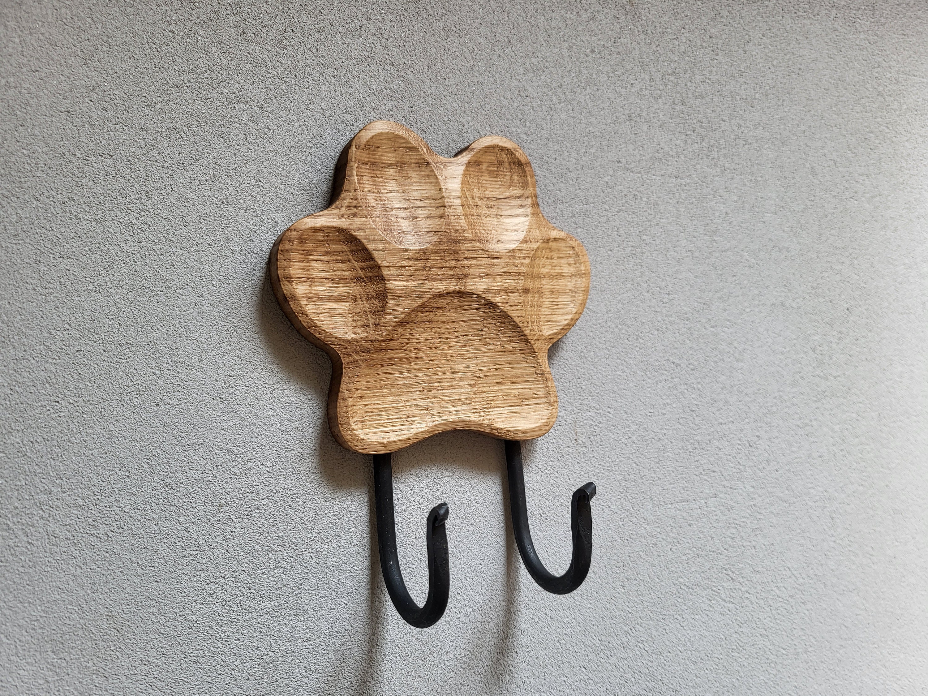 Wandgarderobe Mit Hundeknochen-Motiv, Rustikal, Weiß, Mit 2 Haken, 24 X 12,7 Cm